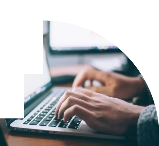Professional working at computer