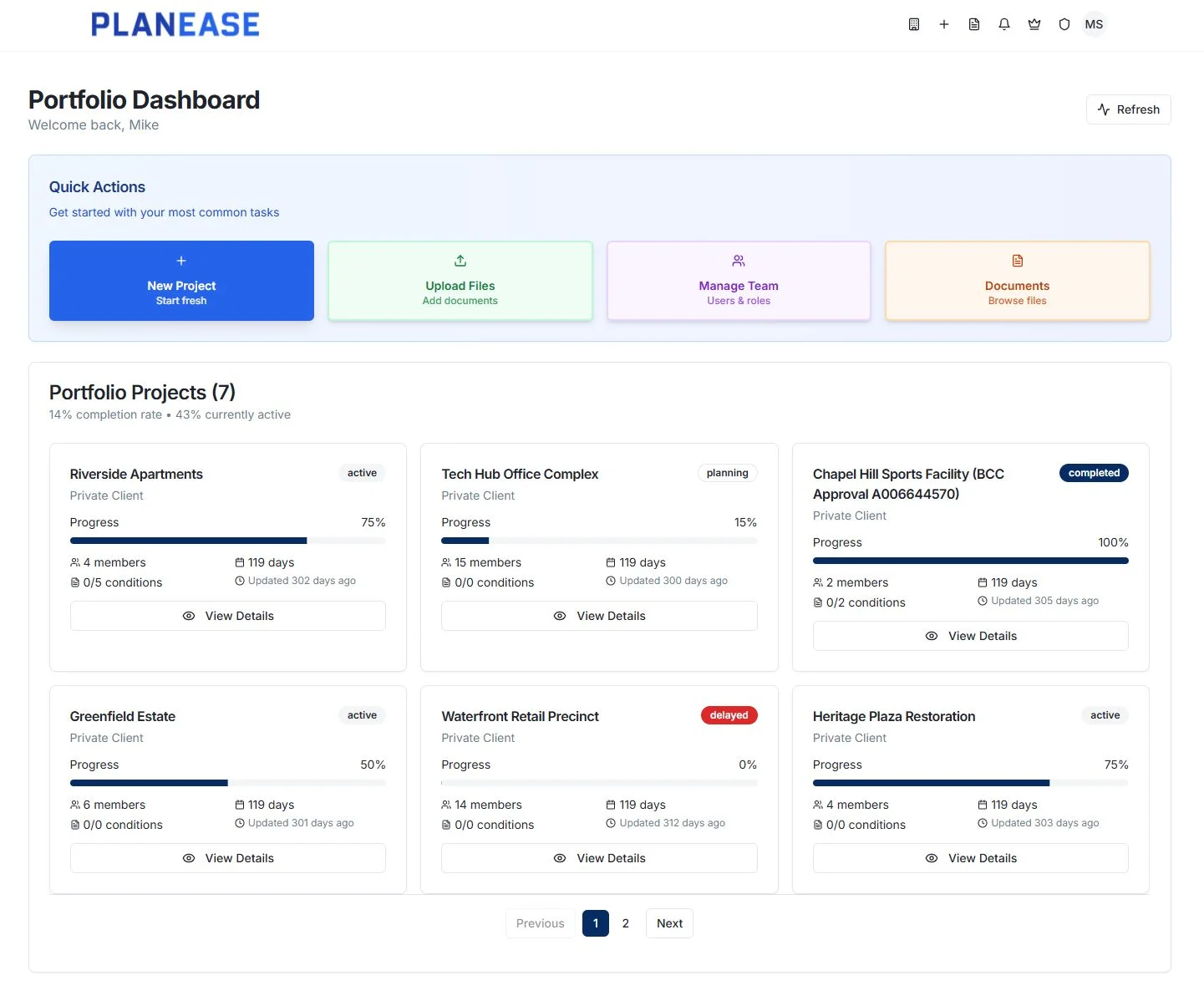 Portfolio Overview Dashboard