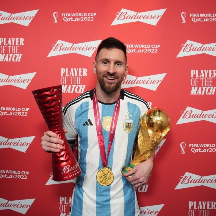 Argentina Team Captain and Player of the Match, Lionel Messi