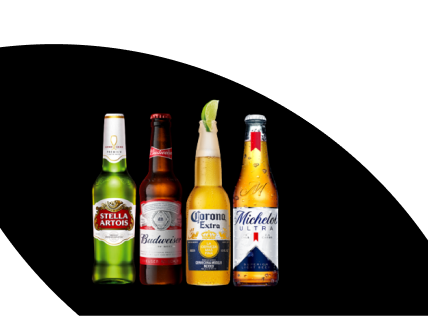 Bottles of AB InBev Products