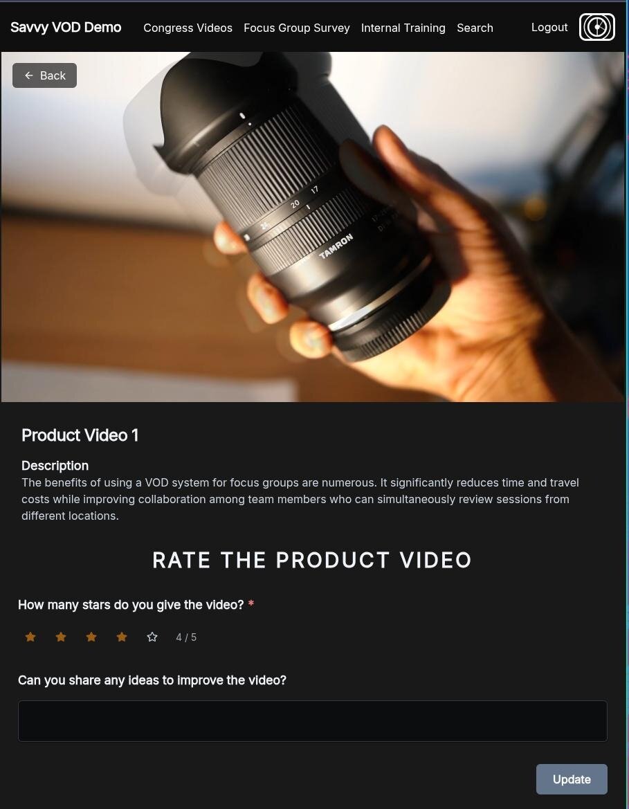 Video analytics dashboard