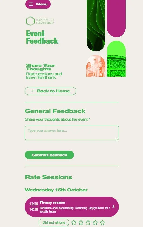 Event app feature