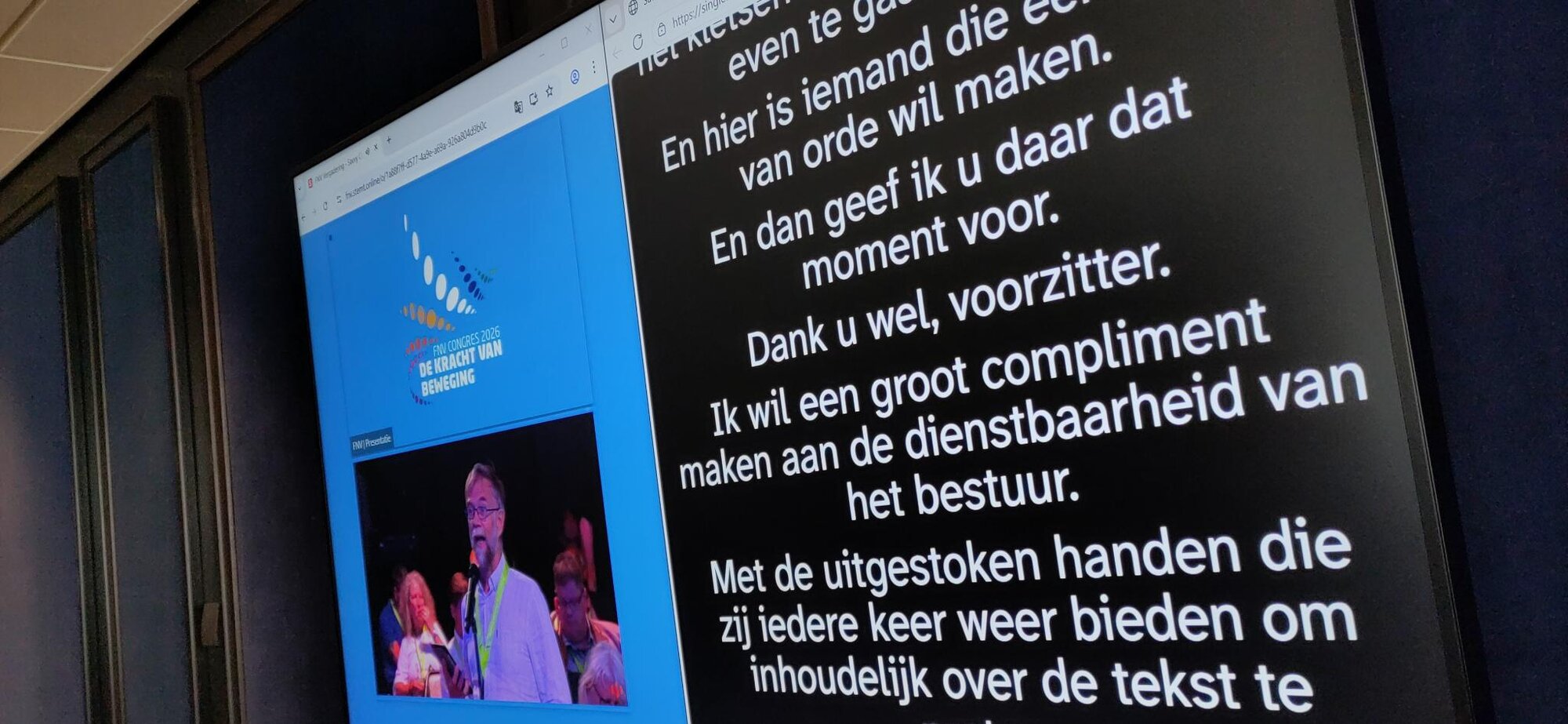 Live ondertiteling en streaming tijdens het FNV-congres
