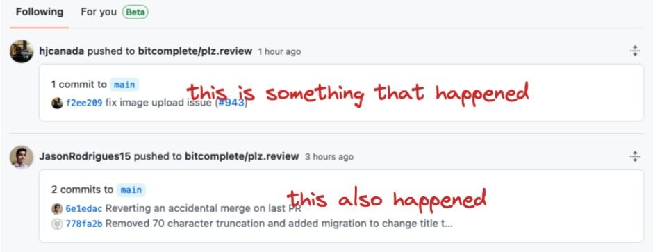 GitHub feed