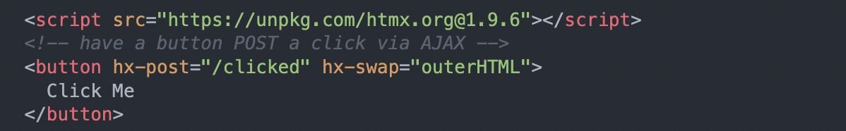 HTMX Code example