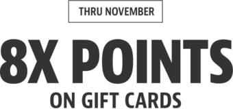 8x Points on gift cards for Rewards Members