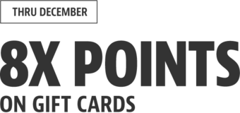 8x Points on gift cards for Rewards Members