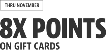 8x Points on gift cards for Rewards Members