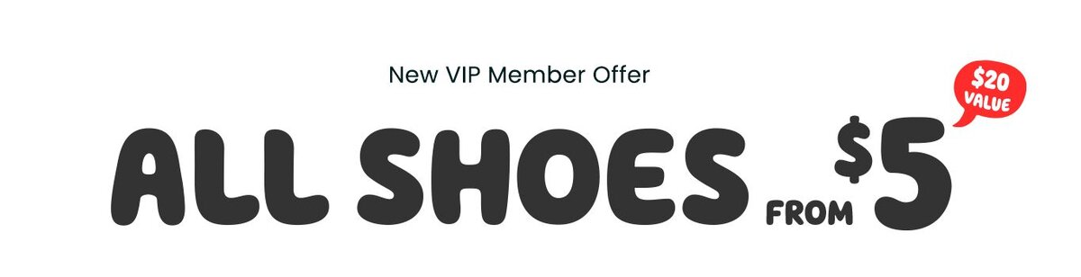 New Member Offer: All Shoes from $5