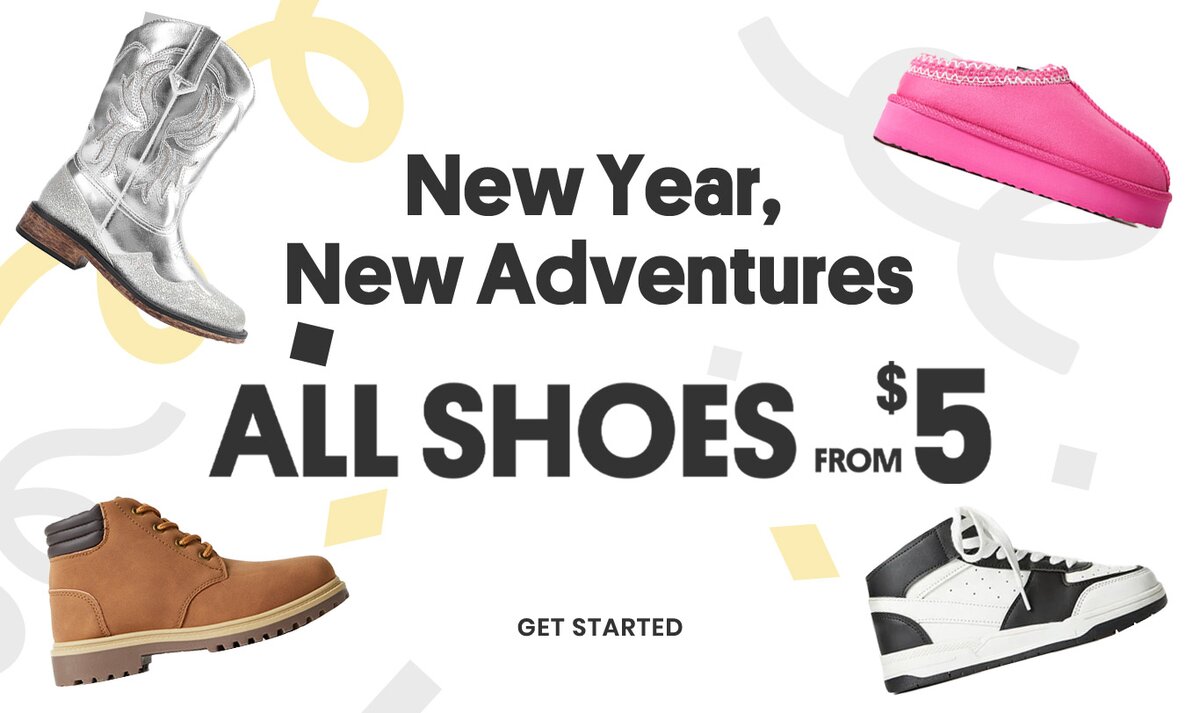 New VIP Offer - All Shoes from $5