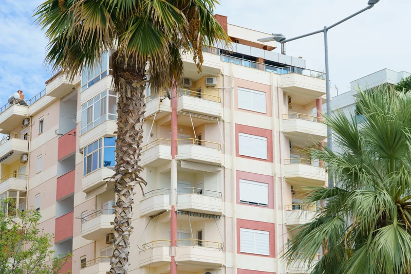 Modern minimalist apartment buildings