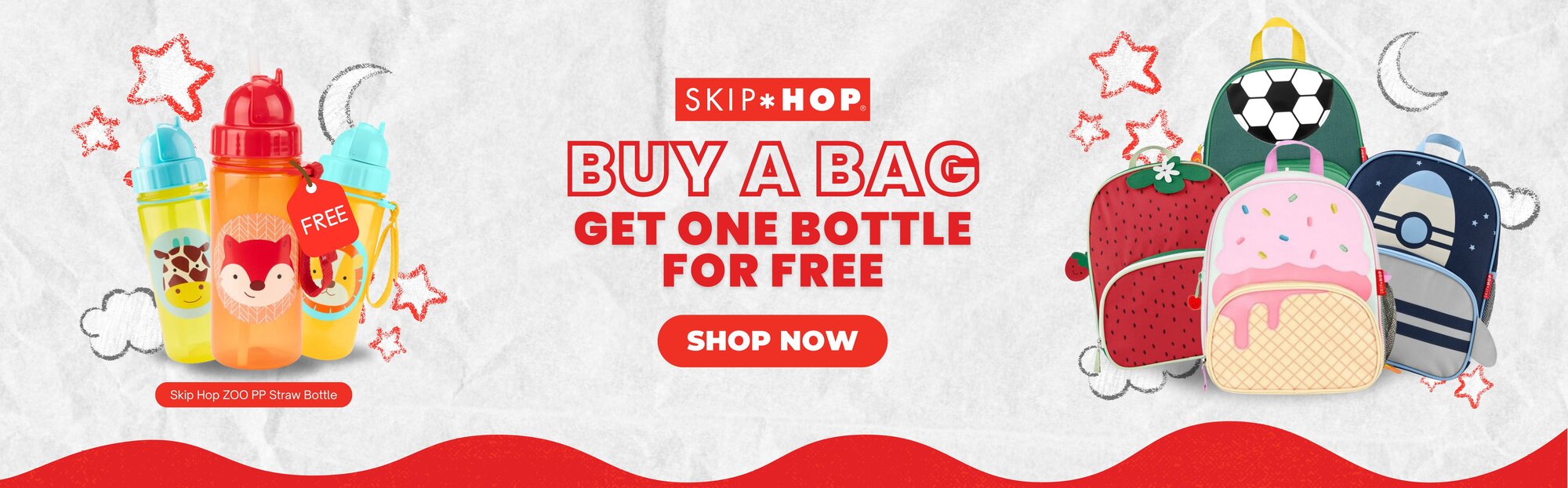 Buy a bag get one free straw bottle