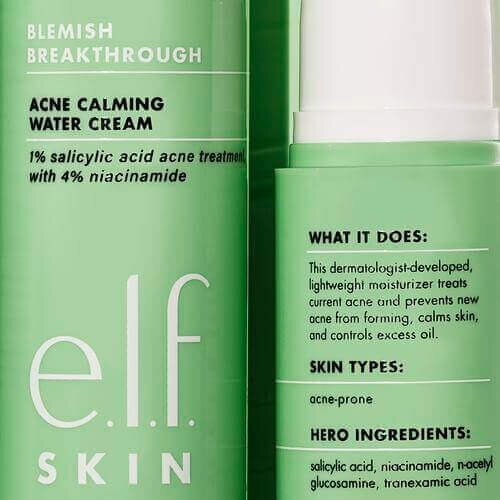 e.l.f. Blemish Breakthrough Acne Calming Water Cream