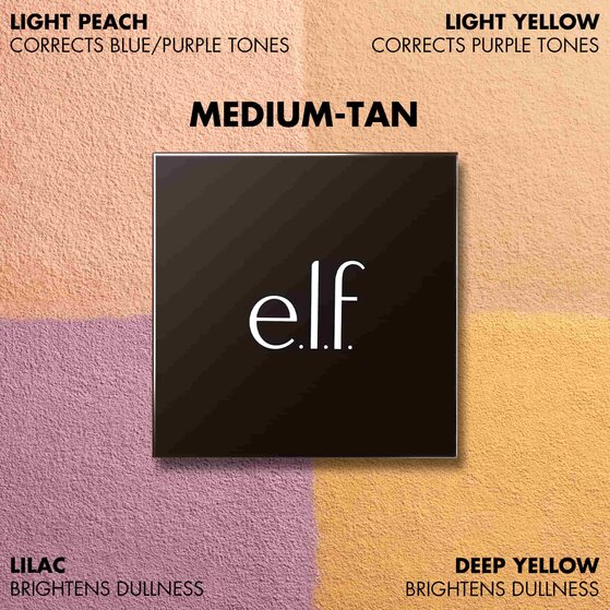 loose face powder quad for medium and tan skin tones