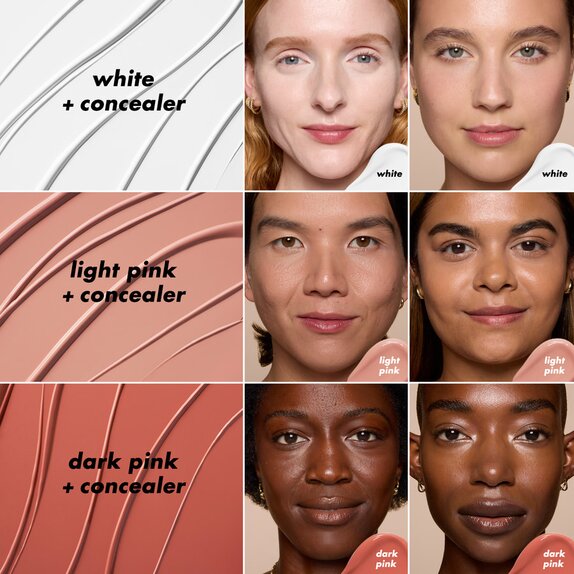 Different Shades of Brightening Corrector on Different Skin Tones