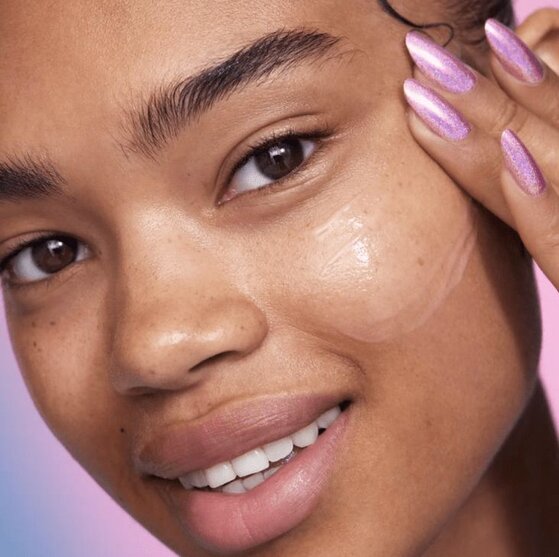 e.l.f. Thirst Burst Drops Application on Model