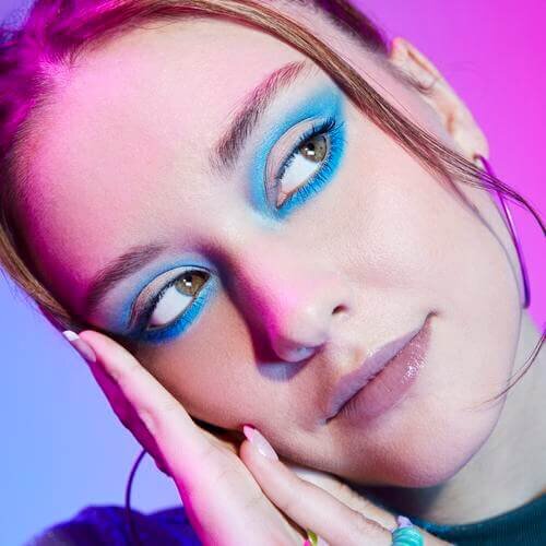 Full Faced Makeup on Model
