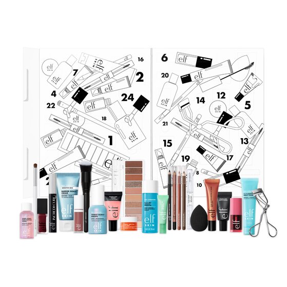 Express Your E.L.F. Beauty Advent Calendar Product Line Up.