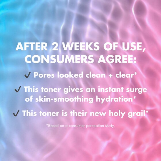Data from a consumer perception study using BHA exfoliating toner