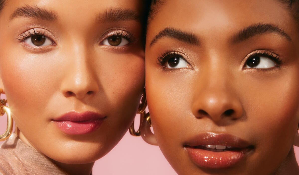 Duo Shot of Glowing Women