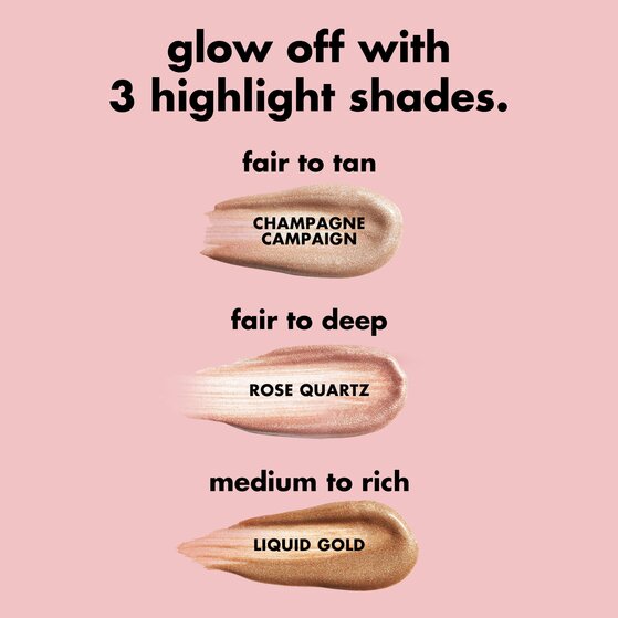 Shade chart for Halo Glow Beauty Highlighter Wand 