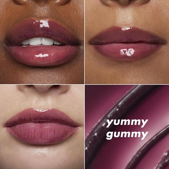 Glow Reviver Yummy Gummy Plum Tinted Lip Balm on Different Skin Tones