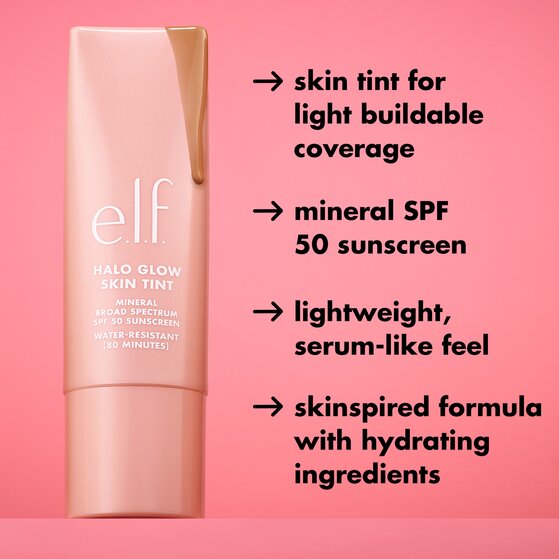 Halo glow skin tint spf 50 details