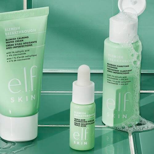 e.l.f. skin skincare for acne-prone and oily skin types