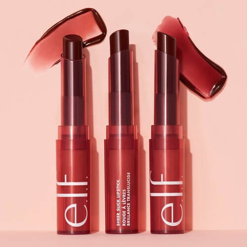 e.l.f. Sheer Slick Lipstick in Black Cherry for bold berry lips