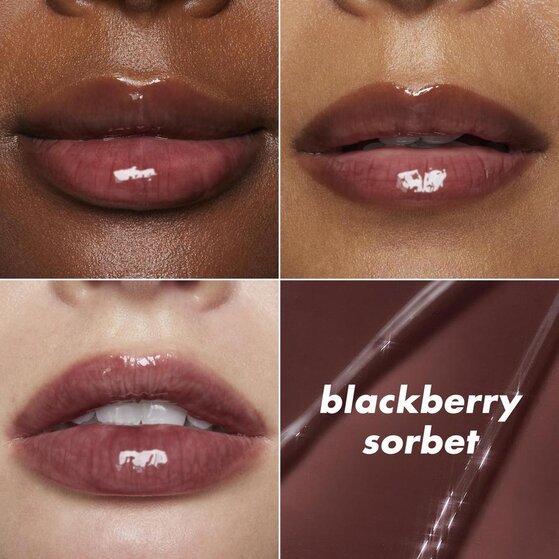 Glow Reviver Blackberry Cherry Tinted Lip Balm on Different Skin Tones