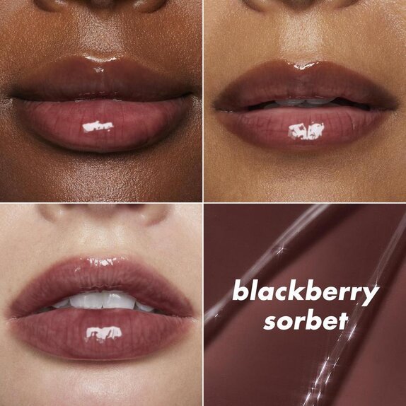 Glow Reviver Blackberry Cherry Tinted Lip Balm on Different Skin Tones