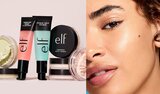 Model with e.l.f. cosmetics face primer collection