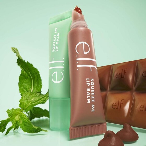 e.l.f. cosmetics mint and chocolate flavored squeeze me lip balm set