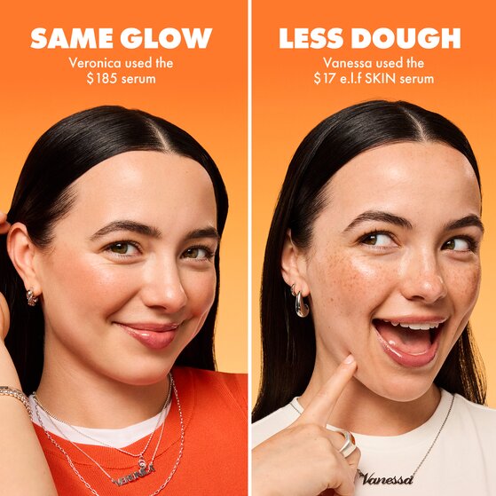 e.l.f. SKIN's affordable vitamin c serum vs. prestige comparison