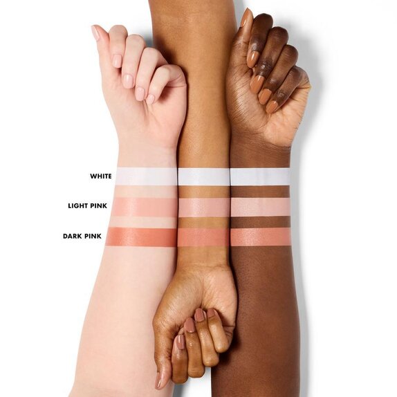 Arm Swatches of Brightening Corrector on Different Skin Tones