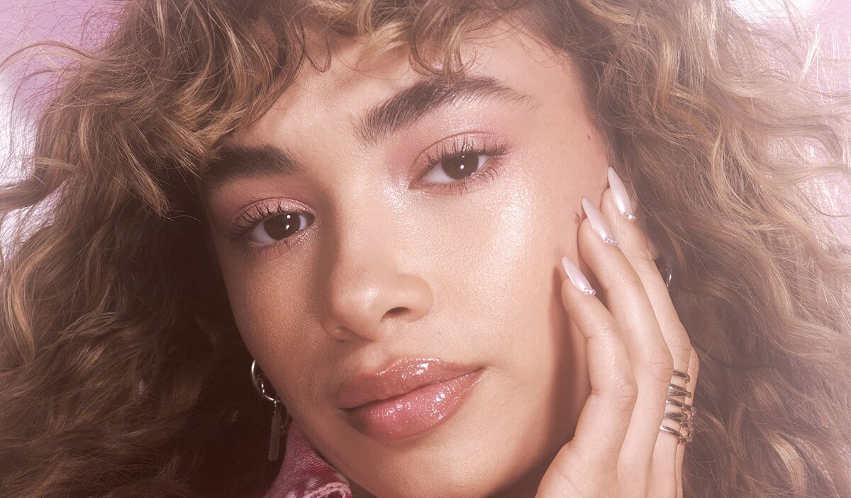 Model with Full Face Makeup Look