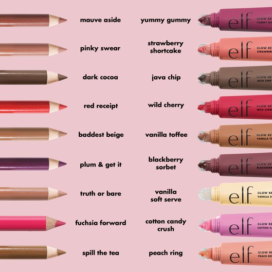 Pairing of Cream Glide Lip Liner Shades with Glow Reviver Melting Lip Balm Shades