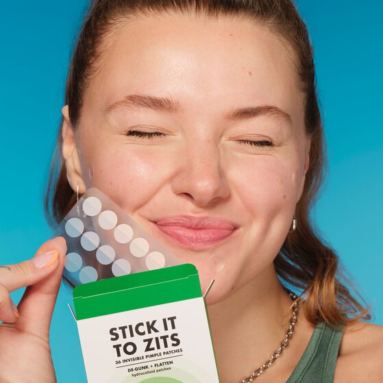 Model applying pimple patches