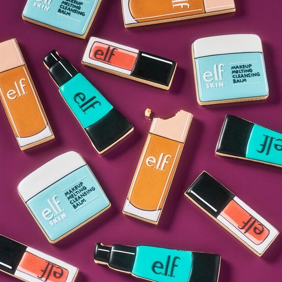 e.l.f. cosmetics makeup and skincare holiday cookies