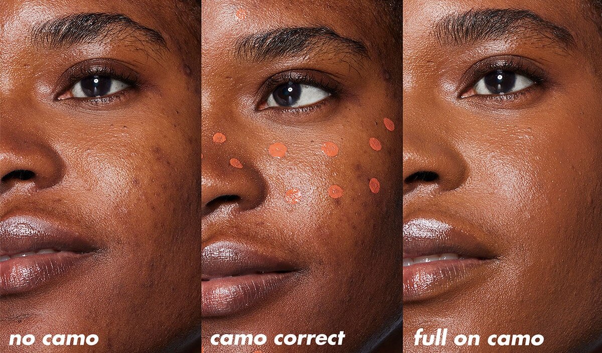 Different Concealer Shades And Model Applying Concealer