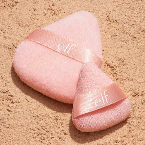 e.l.f. powder puffs in two sizes