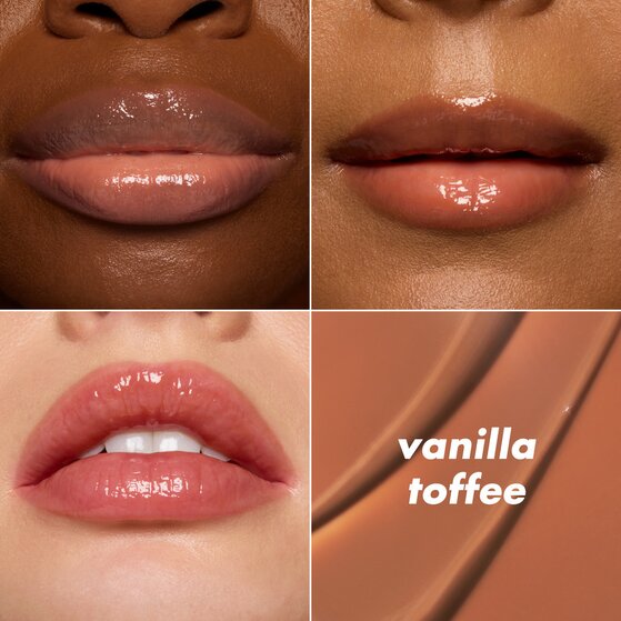 Glow Reviver Vanilla Toffee Light Beige Lip Balm on Different Skin Tones