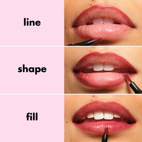 line, shape, and then fill with e.l.f. Lip Stain Marker