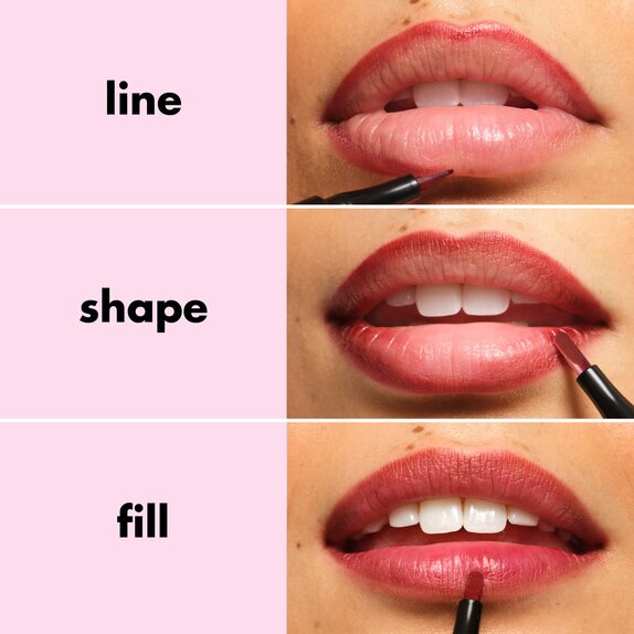 line, shape, and then fill with e.l.f. Lip Stain Marker