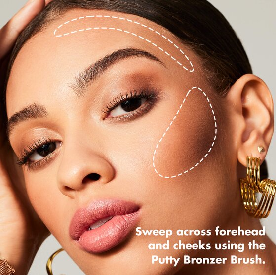 Face mapping where to apply bronzer on cheeks and forhead