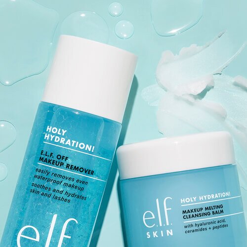 Double Cleanse with e.l.f. Off Makeup Remover and Makeup Melting Cleansing Balm