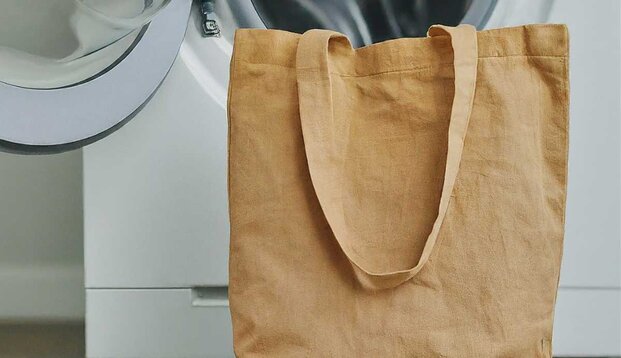 washing a tote bag