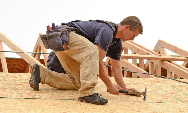 Person working on roof