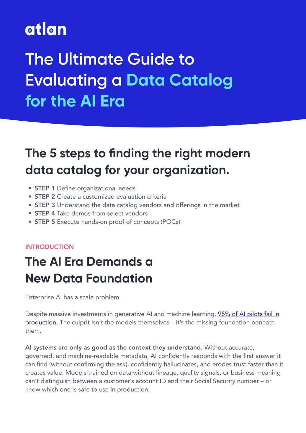 The Ultimate Guide to Evaluating a Data Catalog for the AI Era