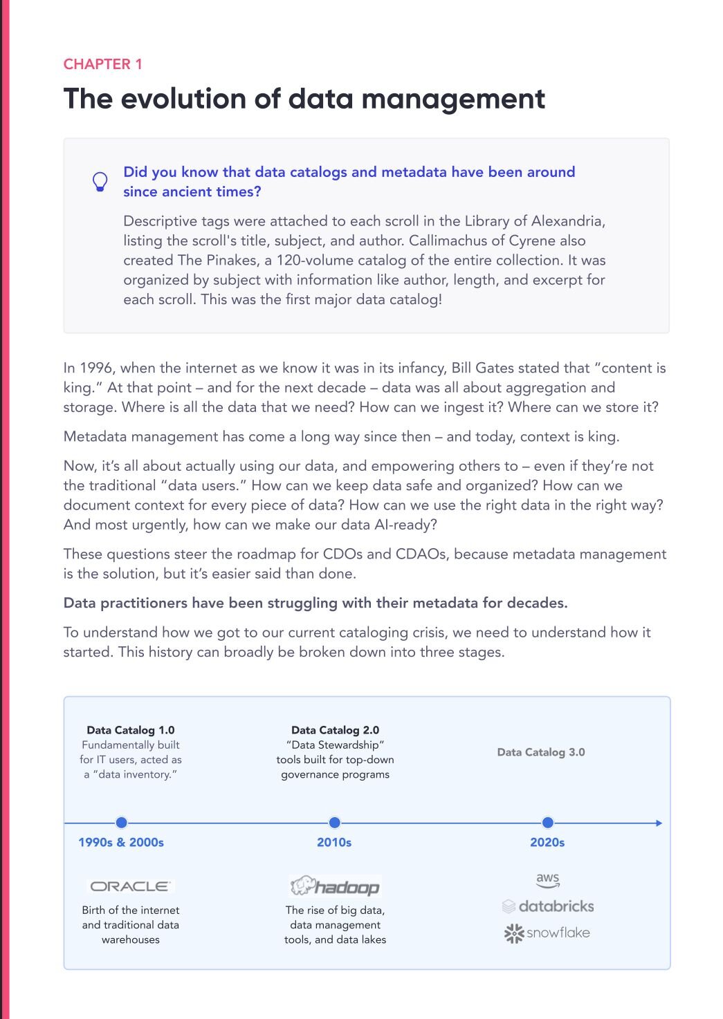 The evolution of data management